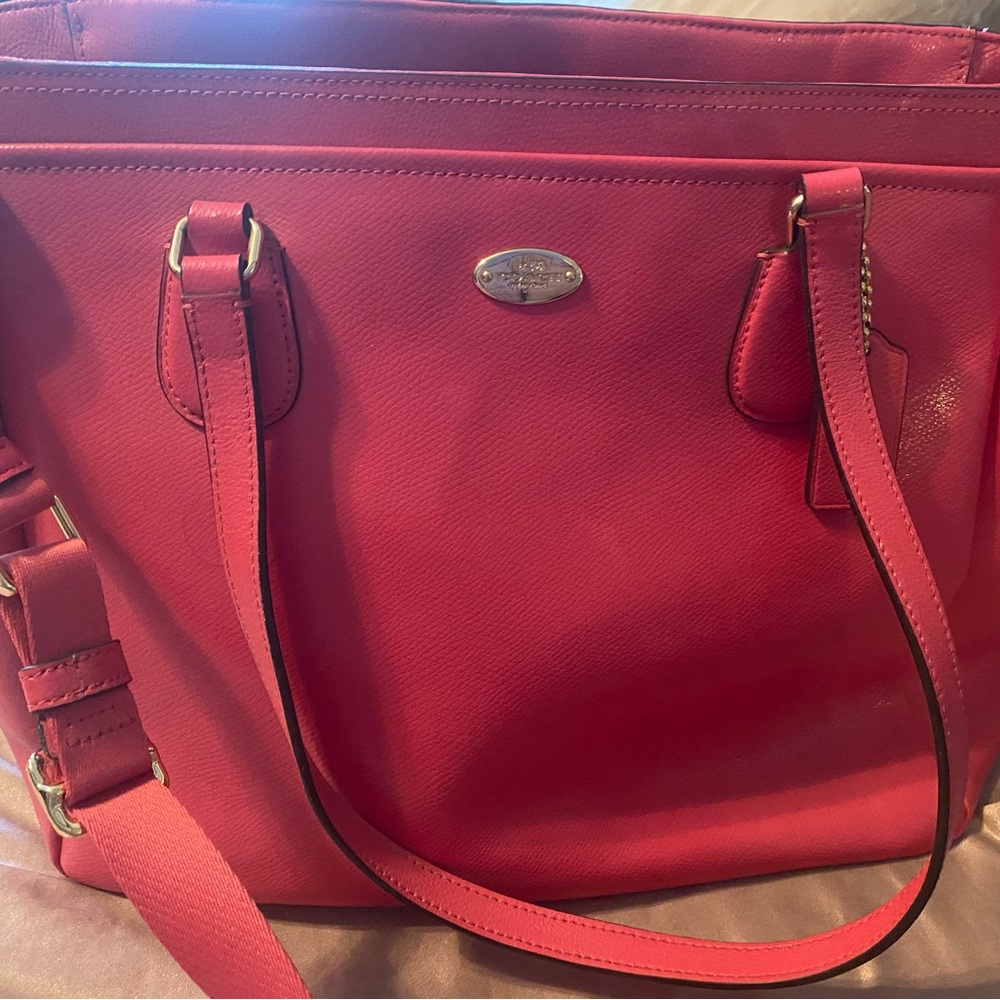 Authentic, large, Barbie pink coach bag